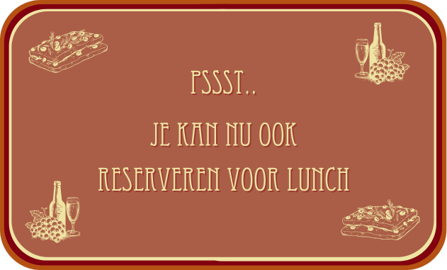 Reserveer voor lunch